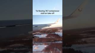 Boeing 767 compressor stall on take off boeing boeing767 aviation aviationfans aviationlovers [upl. by Enrika673]