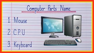 main parts of computer  5 major parts of a computer  computerscience gaming [upl. by Vihs]