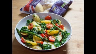 Warm Potato Salad with Spinach Asparagus and Gremolata Dressing [upl. by Waddington]