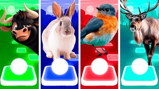 Funny Ferdinand Dance 🆚 Funny Rabbits Dance 🆚 Funny Birds Dance 🆚 Funny Reindeers Dance in Tiles Hop [upl. by Beauregard281]