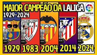 🏆TODOS OS CAMPEÕES DO CAMPEONATO ESPANHOL  1929 A 2024 [upl. by Farl]