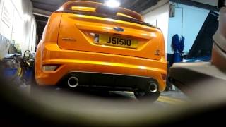 Focus St standard exhaust whit resonator delete and 4quot custom fitted exhaust tips [upl. by Bondy]