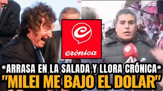 Milei ARRASA EN LA SALADA y Crónica cortó la nota quotEs irónicoquot [upl. by Amabel512]