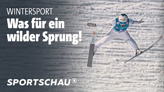 Skispringen in Willingen Zajcs Sprung lässt Atem stocken  Sportschau [upl. by Eniac]