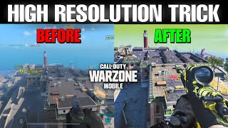 quot1 Minute Trickquot to INCREASE RESOLUTION in Warzone Mobile [upl. by Aleakcim]