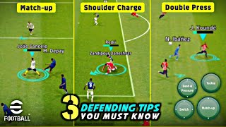 3 Defending Tips You Must Know in eFootball 2023 Mobile [upl. by Animahs]