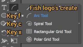 adobe illustrator cc  arc tool fish logo design create [upl. by Secor]