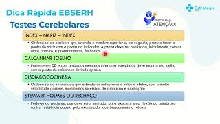 Dicas Concurso EBSERH  Testes Cerebelares [upl. by Ailil]