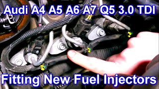 Fitting New Fuel InjectorsSeals On A 30 TDI For The Audi A4 A5 A6 A7 and Q5 2010 to 2015 [upl. by Per410]