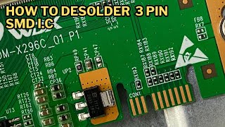 How To Desolder 3 Pin SMD IC Using Heatgun [upl. by Annaili]