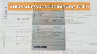 Zulassungsbescheinigung Teil 2 – Schnell erklärt I Kennzeichenboxde [upl. by Ardekahs]