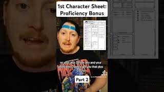 Proficiency Bonus pt2 dnd dnd5e dungeonsanddragons dungeonmaster ttrpg rpg charactersheet [upl. by Wymore916]