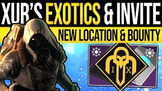 Destiny 2  XUR EXOTICS amp NINE INVITATION Xur Location Bounties amp Vex Samples  26th April 2019 [upl. by Gayle]