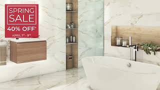 Porcelanosa USA  Spring Sale 2022  Bathroom [upl. by Ainafetse]