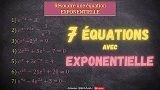 Résoudre une équation contenant des Exponentielles  Exercices Corrigés  BAC Terminale [upl. by Thorvald]