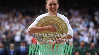 Simona Halep 2019 Wimbledon Highlights [upl. by Mientao]