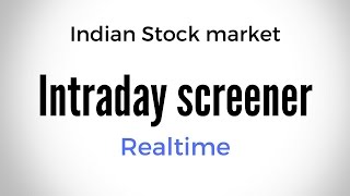 Free NSE Intraday Screener with Realtime updates  Fatafat stocks screener [upl. by Tobi]