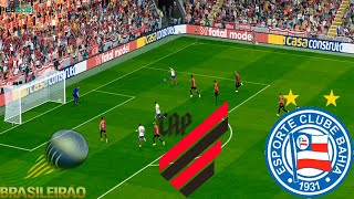 ATHLETICO PARANAENSE X BAHIA  MELHORES MOMENTOS DA RODADA 16 DO BRASILEIRÃO SERIE A  DIRETO DO PES [upl. by Aicac]