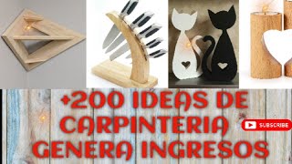 200 Ideas de madera que puedes hacer para vender y Generar Ingresos 🔥💰 [upl. by Corinna]