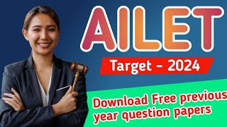 How to Download previous year question papers of AILET EXAM target 2023 [upl. by Yniattirb]