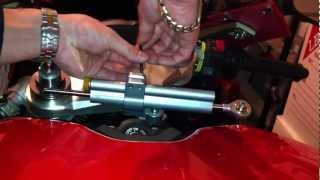 DIY quotHow toquot Video installing your Ohlins Steering Damper Ducati 1198 [upl. by Hairam]