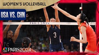 USA womens volleyball pushes China TO THE BRINK in fiveset thriller  Paris Olympics  NBC Sports [upl. by Harpp706]