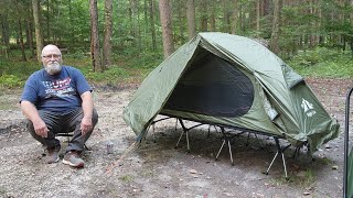 Father amp Son birthday camping with night cat cot tent a Kamp rite cot tent [upl. by Publia]