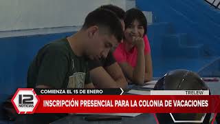 TRELEW  Comenzó la inscripción presencial para la colonia municipal de vacaciones [upl. by Joktan742]