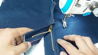 tutorial para coser el cierre del pantalón de mezclilla o jeans [upl. by Gaut]