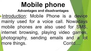 Essay on Mobile phone advantages and disadvantages in English for class 10 by Smile please world [upl. by Haym633]