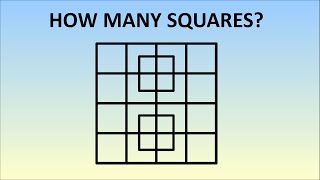 How To Solve quotHow Many Squares Are In This Picturequot  Learn The Formula [upl. by Ahsiadal]