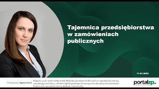 Tajemnica przedsiębiorstwa w zamówieniach publicznych [upl. by Laux]