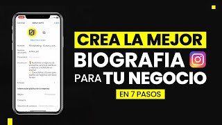 📈 Qué colocar en la BIOGRAFÍA de INSTAGRAM de TU NEGOCIO  Estrategias para 2023 en 7 PASOS [upl. by Aer821]