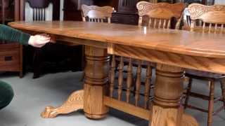 Double Pedestal Dining Table 2 [upl. by Eidur995]