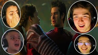 Reactions to Andrew Garfield Saving MJ in SpiderMan No Way Home [upl. by Eugenle]