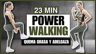 CAMINAR PARA BAJAR DE PESO EN CASA 🔥 QUEMA 500 CALORIAS 🔥 POWER WALKING  CARDIO SIN SALTOS [upl. by Holihs]