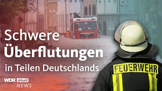 Unwetter in Deutschland Starkregen Überschwemmungen und Gewitter  Aktuelle Stunde [upl. by Jenna]