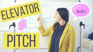 How To Create Your 30 Second Elevator Pitch  The Intern Queen [upl. by Aisad]