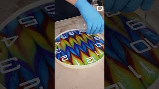 How to Create a Colorful Epoxy Resin Clock xtool resinartclock xtoolp2 [upl. by Namrak]