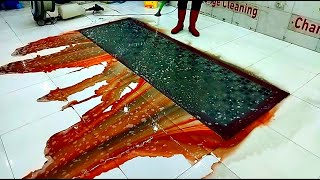 While washing a heavily dirty carpet its color fadedFabric dye [upl. by Mandal492]