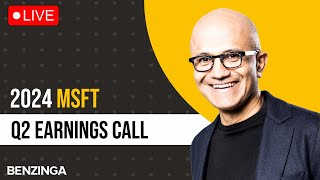 Microsoft Q2 2024 Earnings Call LIVE  MSFT [upl. by Elletsyrk]