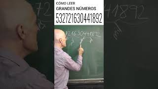 CÓMO LEER GRANDES NÚMEROS Matemáticas Básicas [upl. by Gowrie]