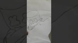 Marshmallow easy drawing under 1 min  for the full video like subscribe comments share drawwithme [upl. by Weigle]