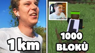 BĚŽÍM 1KM V REÁLU vs V MINECRAFTU [upl. by Oretna]