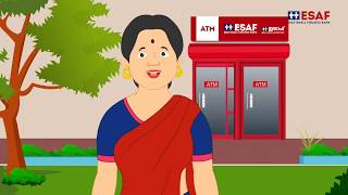 How to use ESAF Bank ATM Educational Video  Malayalam [upl. by Nawak]