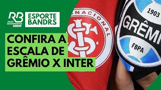 Confira a Escala de Grêmio X Inter [upl. by Tedie641]