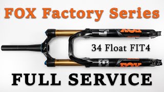 Fox Factory Series 34 Float FIT4 2021 Damper Air spring and Lowers FULL Service guide for beginners [upl. by Sirej254]