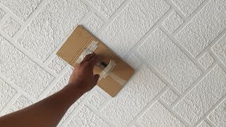 Brick wall painting cool and easy method [upl. by Ahtiekahs847]