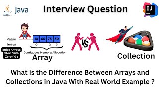 Array vs Collection  Difference Between Arrays and Collections in Java  Java Interview Question [upl. by Noizneb]