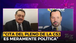 Coinciden que convocatoria de este viernes al Pleno de la CSJ es meramente política [upl. by Anairol]